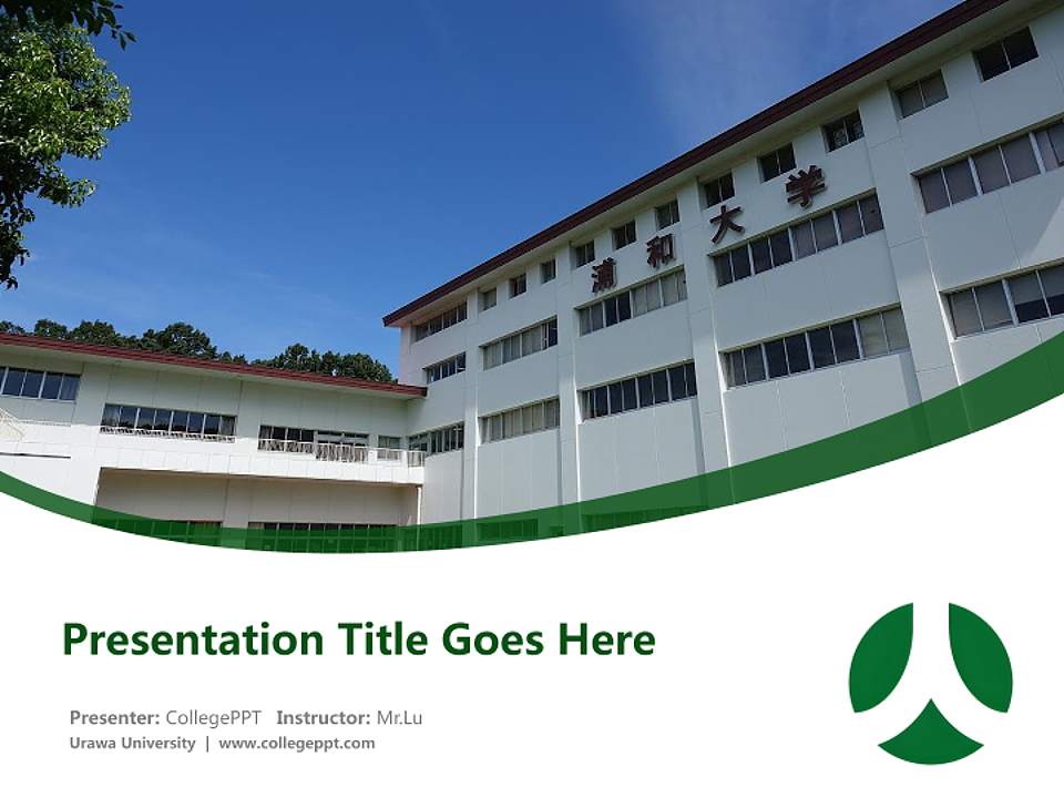 Urawa University Course/Courseware Creation PPT Template4:3 ratio PPT effect preview image5