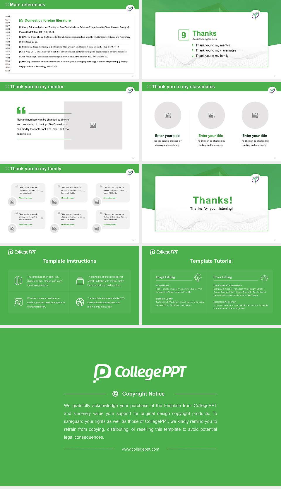 Yamagata Prefectural Yonezawa University of Nutrition Sciences Graduation Thesis Defense PPT Template16:9 ratio PPT effect preview image7