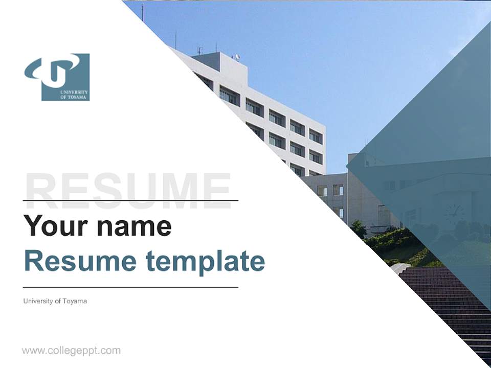 University of Toyama Resume PPT Template4:3 ratio PPT effect preview image5