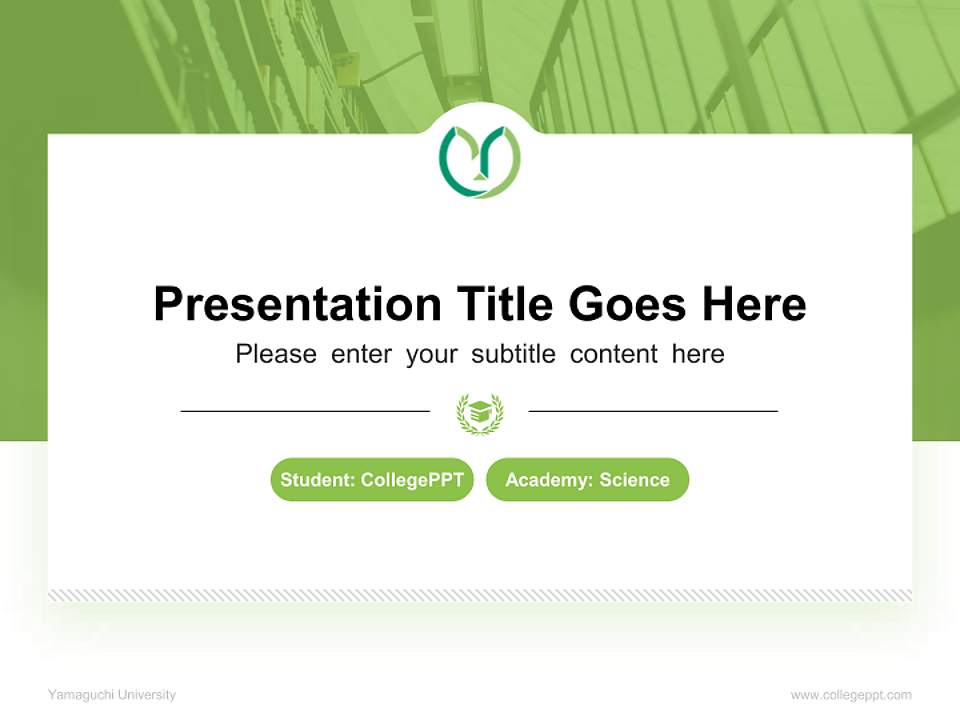 Yamaguchi University National Scholarship Defense PPT Template4:3 ratio PPT effect preview image4