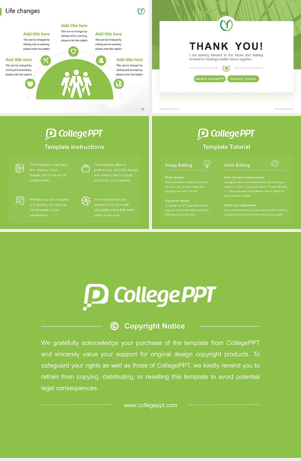 Yamaguchi University National Scholarship Defense PPT Template4:3 ratio PPT effect preview image4