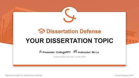 Toyohashi Sozo University Graduation Thesis Defense PPT Template