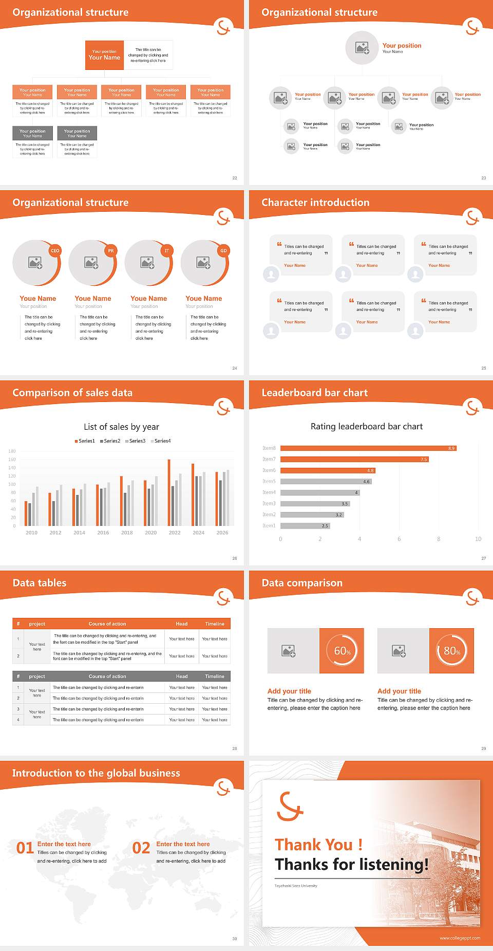 Toyohashi Sozo University Academic Presentation/Research Findings Report PPT Template4:3 ratio PPT effect preview image4