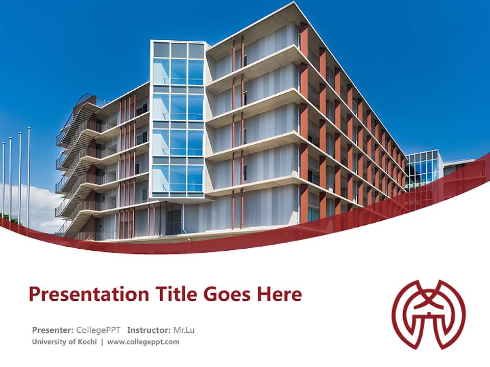 University of Kochi Course/Courseware Creation PPT Template4:3 ratio PPT effect preview image5