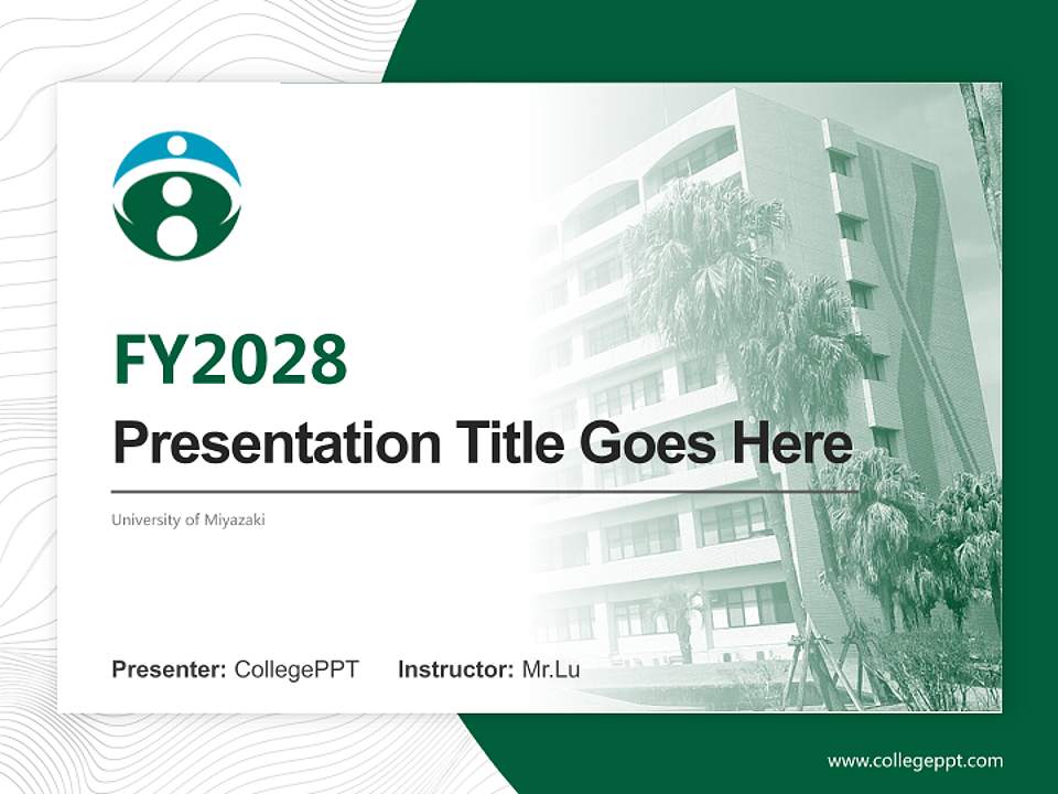 University of Miyazaki Academic Presentation/Research Findings Report PPT Template4:3 ratio PPT effect preview image5