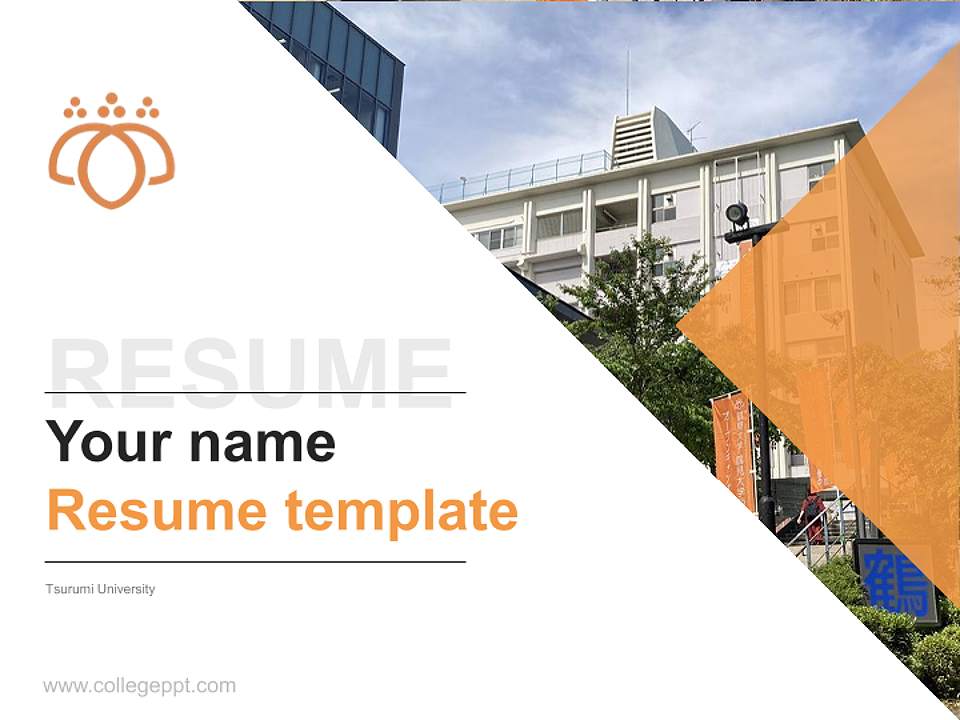 Tsurumi University Resume PPT Template4:3 ratio PPT effect preview image5
