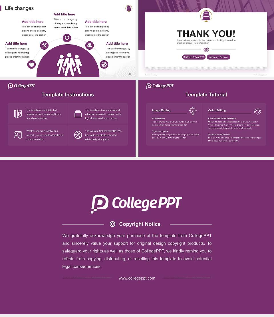 Ikueikan University National Scholarship Defense PPT Template16:9 ratio PPT effect preview image4