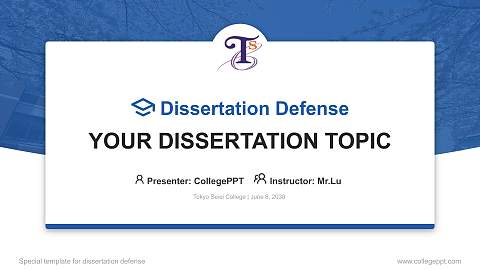 Tokyo Seiei College Graduation Thesis Defense PPT Template