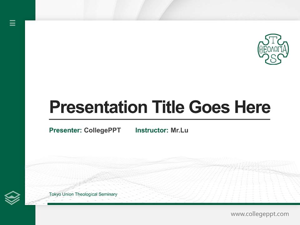 Tokyo Union Theological Seminary Thesis Proposal/Graduation Defense PPT Template4:3 ratio PPT effect preview image5