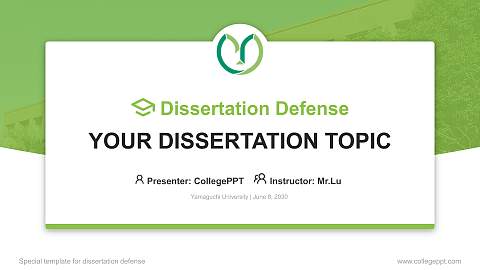 Yamaguchi University Graduation Thesis Defense PPT Template
