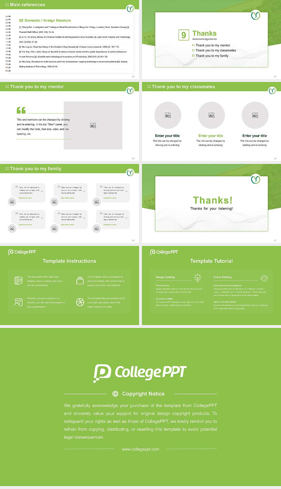 Yamaguchi University Graduation Thesis Defense PPT Template16:9 ratio PPT effect preview image7