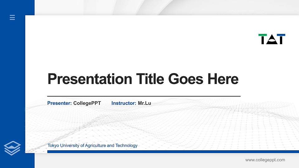 Tokyo University of Agriculture and Technology Thesis Proposal/Graduation Defense PPT Template16:9 ratio PPT effect preview image