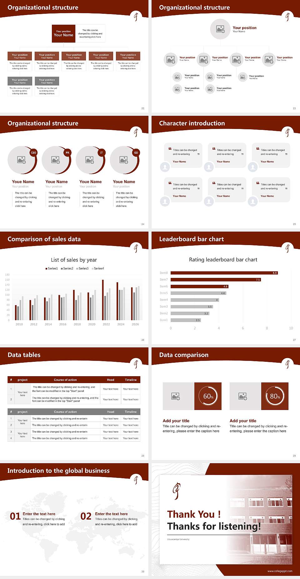 Utsunomiya University Academic Presentation/Research Findings Report PPT Template4:3 ratio PPT effect preview image4