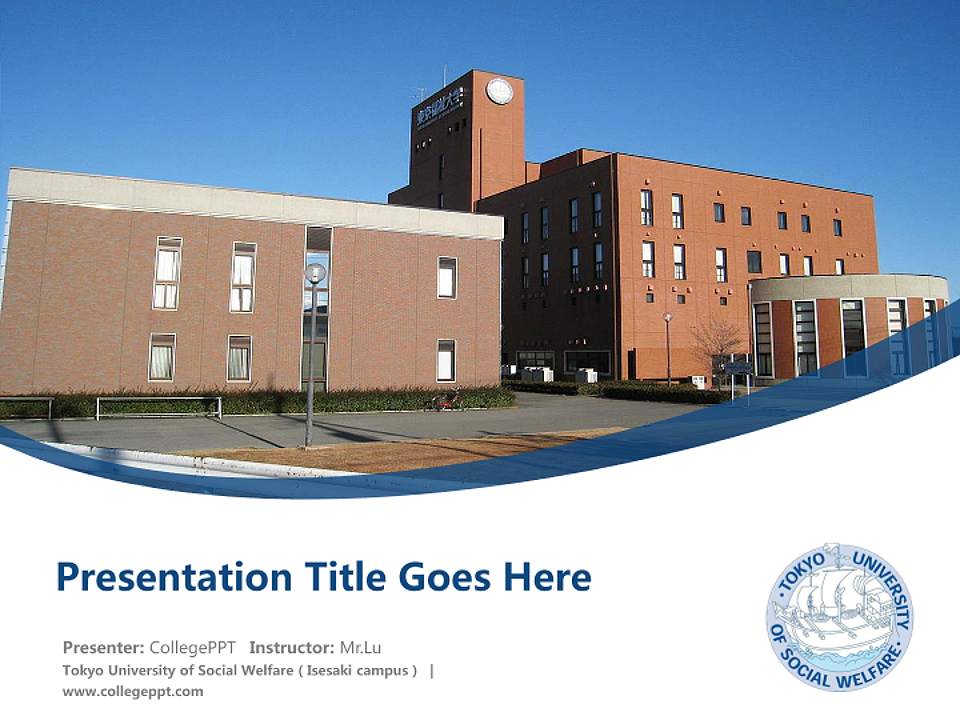 Tokyo University of Social Welfare（Isesaki campus） Course/Courseware Creation PPT Template4:3 ratio PPT effect preview image5