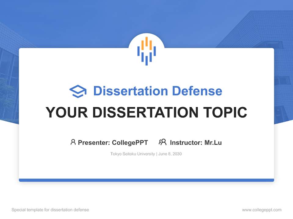 Tokyo Seitoku University Graduation Thesis Defense PPT Template4:3 ratio PPT effect preview image7