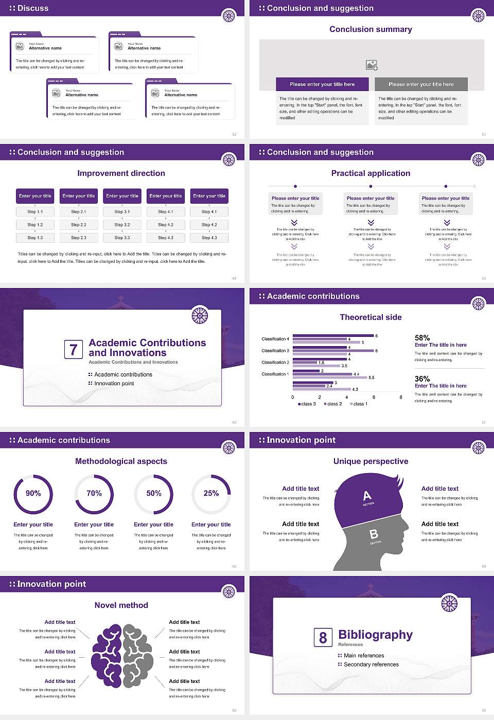 St.Catherine University Graduation Thesis Defense PPT Template16:9 ratio PPT effect preview image6