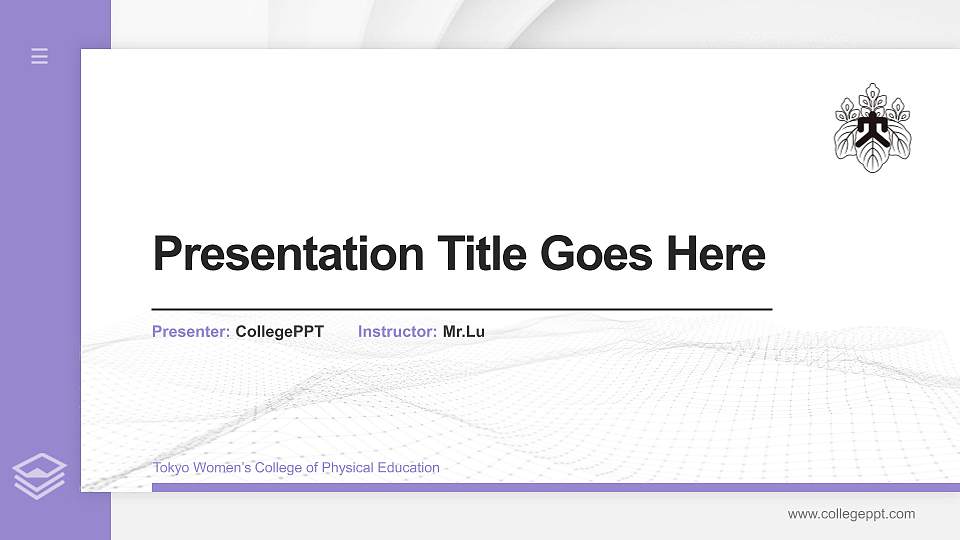 Tokyo Women’s College of Physical Education Thesis Proposal/Graduation Defense PPT Template16:9 ratio PPT effect preview image