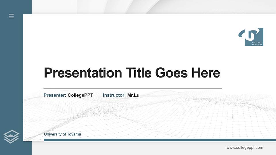 University of Toyama Thesis Proposal/Graduation Defense PPT Template16:9 ratio PPT effect preview image