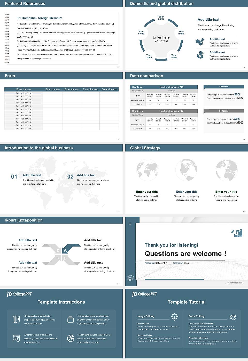 University of Toyama Thesis Proposal/Graduation Defense PPT Template16:9 ratio PPT effect preview image4