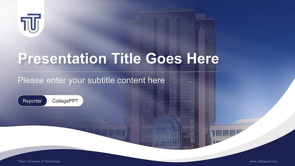 Tokyo University of Technology Lecture Sharing and Networking Event PPT Template16:9 ratio PPT effect preview image