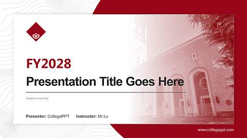 Waseda University Academic Presentation/Research Findings Report PPT Template
