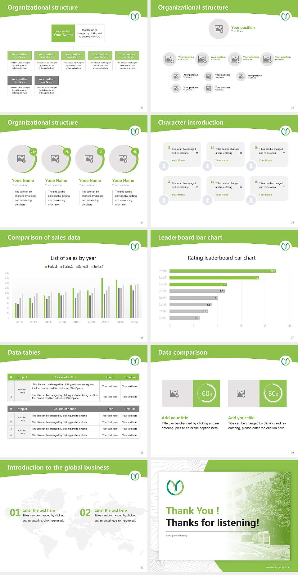 Yamaguchi University Academic Presentation/Research Findings Report PPT Template4:3 ratio PPT effect preview image4