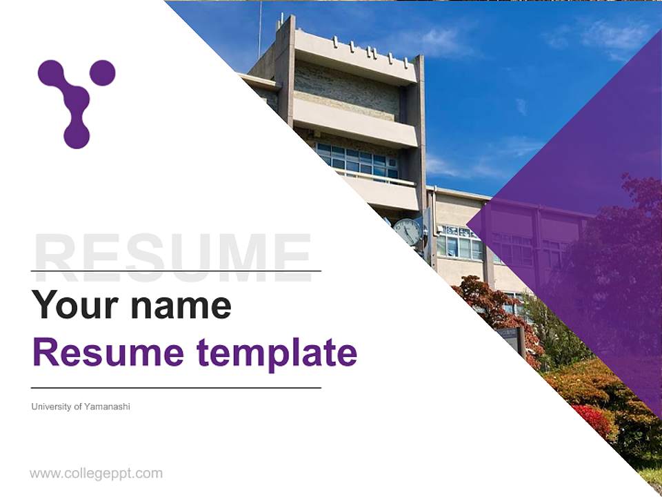 University of Yamanashi Resume PPT Template4:3 ratio PPT effect preview image5