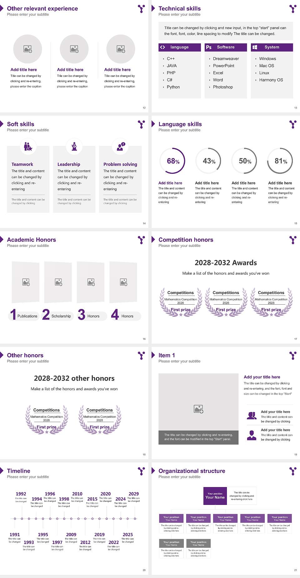University of Yamanashi Resume PPT Template4:3 ratio PPT effect preview image3