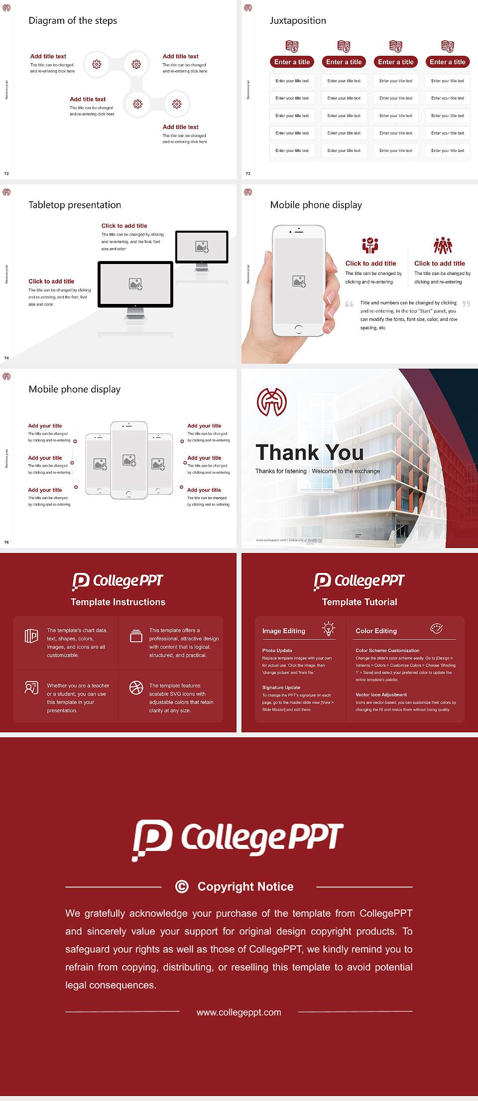 University of Kochi Competition/Entrepreneurship Contest PPT Template4:3 ratio PPT effect preview image9