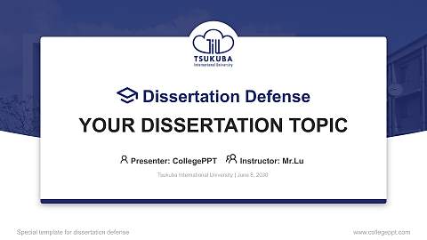 Tsukuba International University Graduation Thesis Defense PPT Template