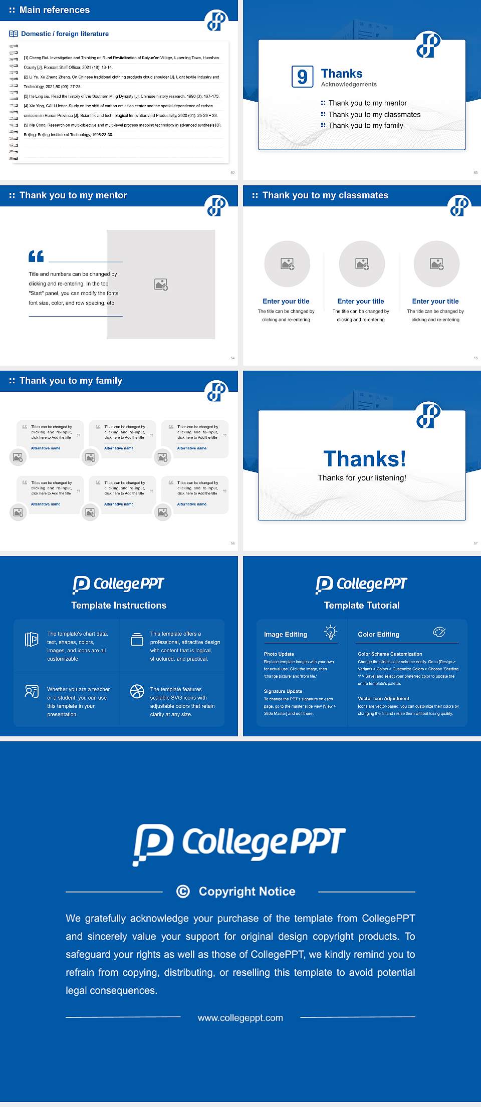 University of Fukui Graduation Thesis Defense PPT Template4:3 ratio PPT effect preview image7