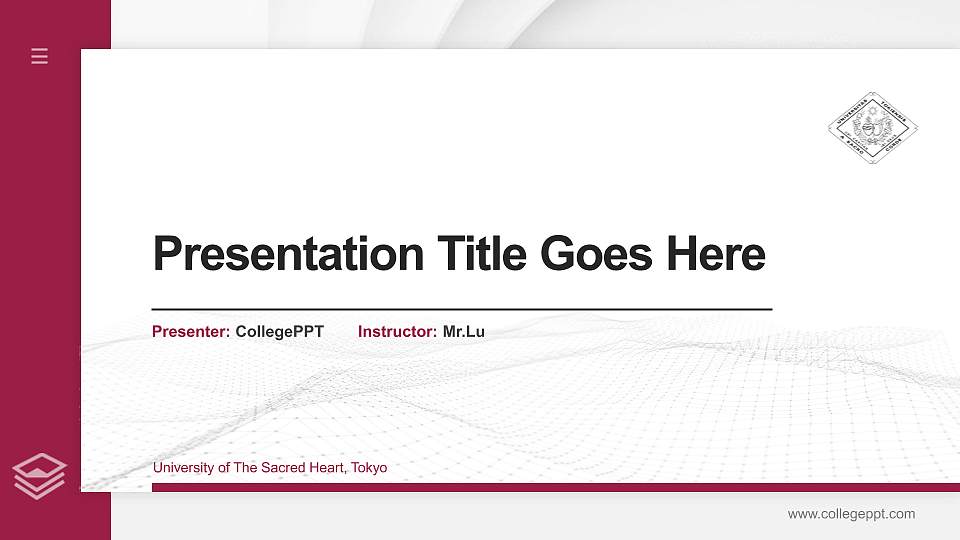 University of The Sacred Heart, Tokyo Thesis Proposal/Graduation Defense PPT Template16:9 ratio PPT effect preview image