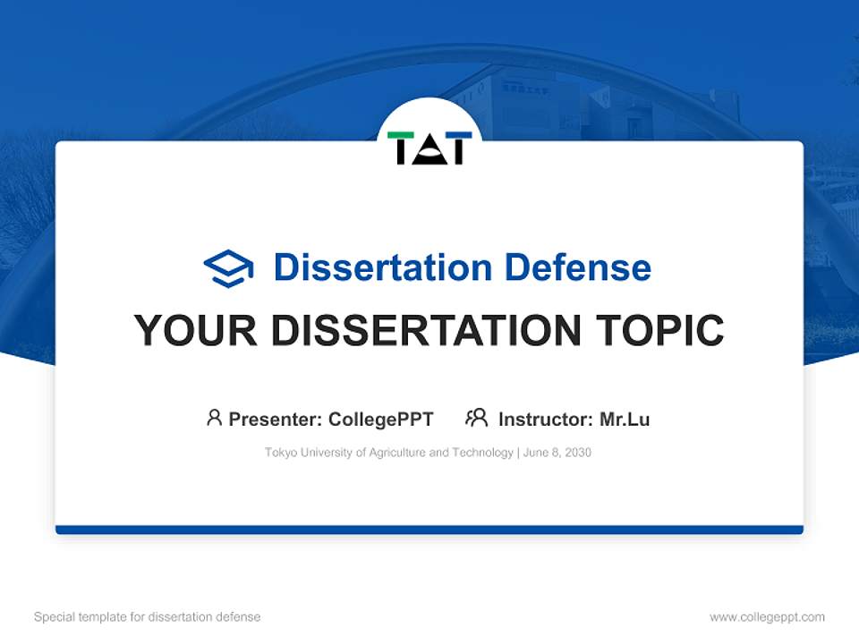 Tokyo University of Agriculture and Technology Graduation Thesis Defense PPT Template4:3 ratio PPT effect preview image7