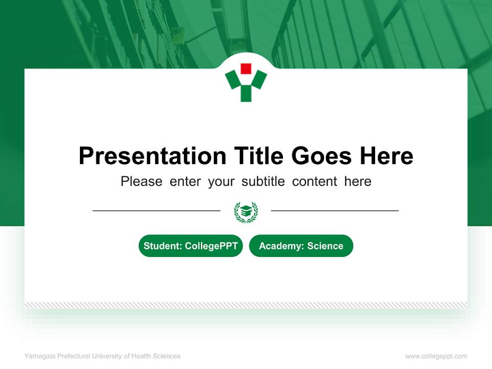 Yamagata Prefectural University of Health Sciences National Scholarship Defense PPT Template4:3 ratio PPT effect preview image4