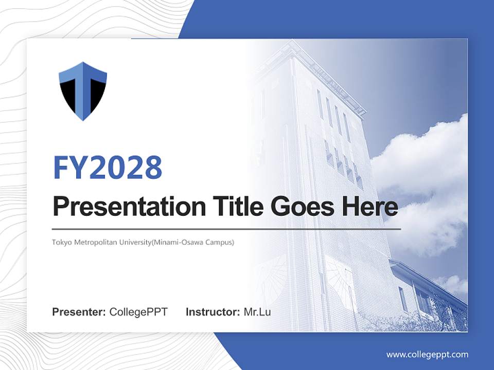 Tokyo Metropolitan University(Minami-Osawa Campus) Academic Presentation/Research Findings Report PPT Template4:3 ratio PPT effect preview image5