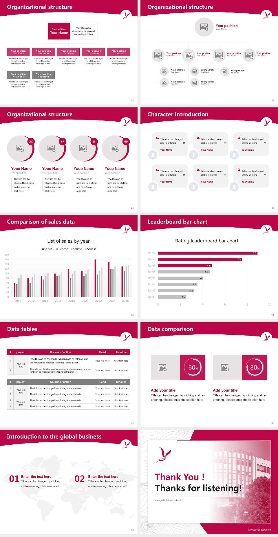 Yamaguchi Gakugei University Academic Presentation/Research Findings Report PPT Template4:3 ratio PPT effect preview image4