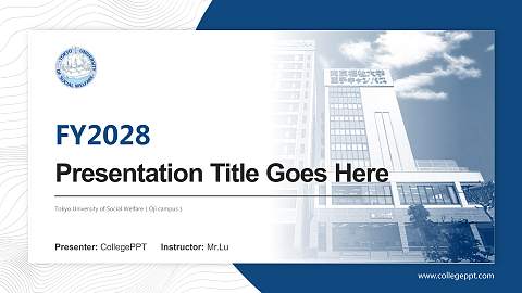 Tokyo University of Social Welfare（Oji campus） Academic Presentation/Research Findings Report PPT Template