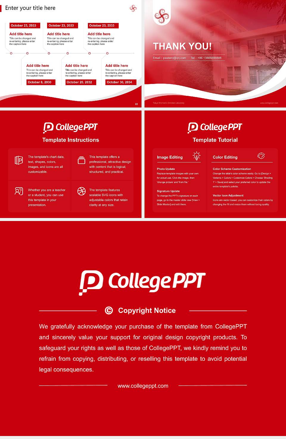 Tokyo Woman’s Christian University Lecture Sharing and Networking Event PPT Template4:3 ratio PPT effect preview image4