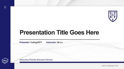 University of Teacher Education Fukuoka Thesis Proposal/Graduation Defense PPT Template