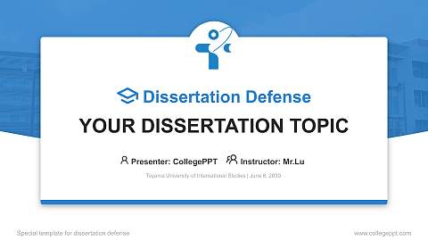 Toyama University of International Studies Graduation Thesis Defense PPT Template