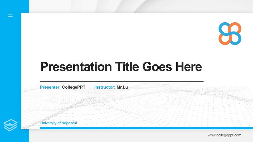University of Nagasaki Thesis Proposal/Graduation Defense PPT Template16:9 ratio PPT effect preview image