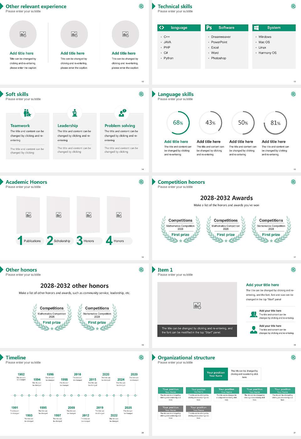 Tokyo University of Science Resume PPT Template16:9 ratio PPT effect preview image3