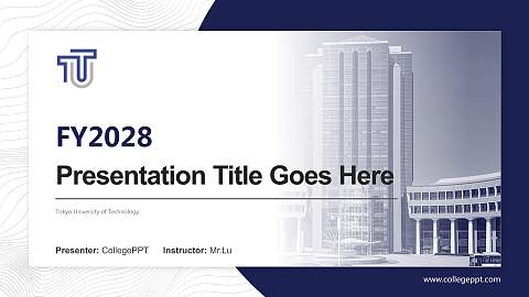 Tokyo University of Technology Academic Presentation/Research Findings Report PPT Template