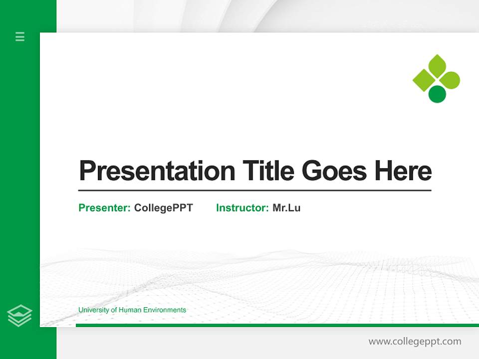University of Human Environments Thesis Proposal/Graduation Defense PPT Template4:3 ratio PPT effect preview image5