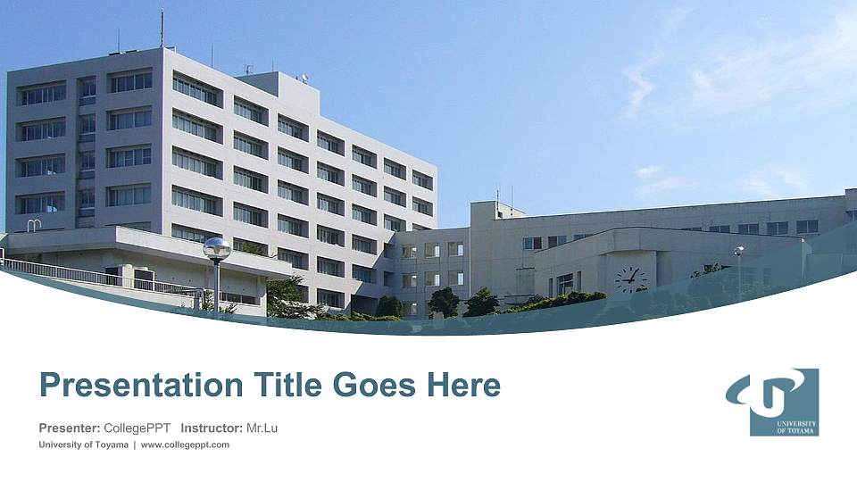 University of Toyama Course/Courseware Creation PPT Template16:9 ratio PPT effect preview image
