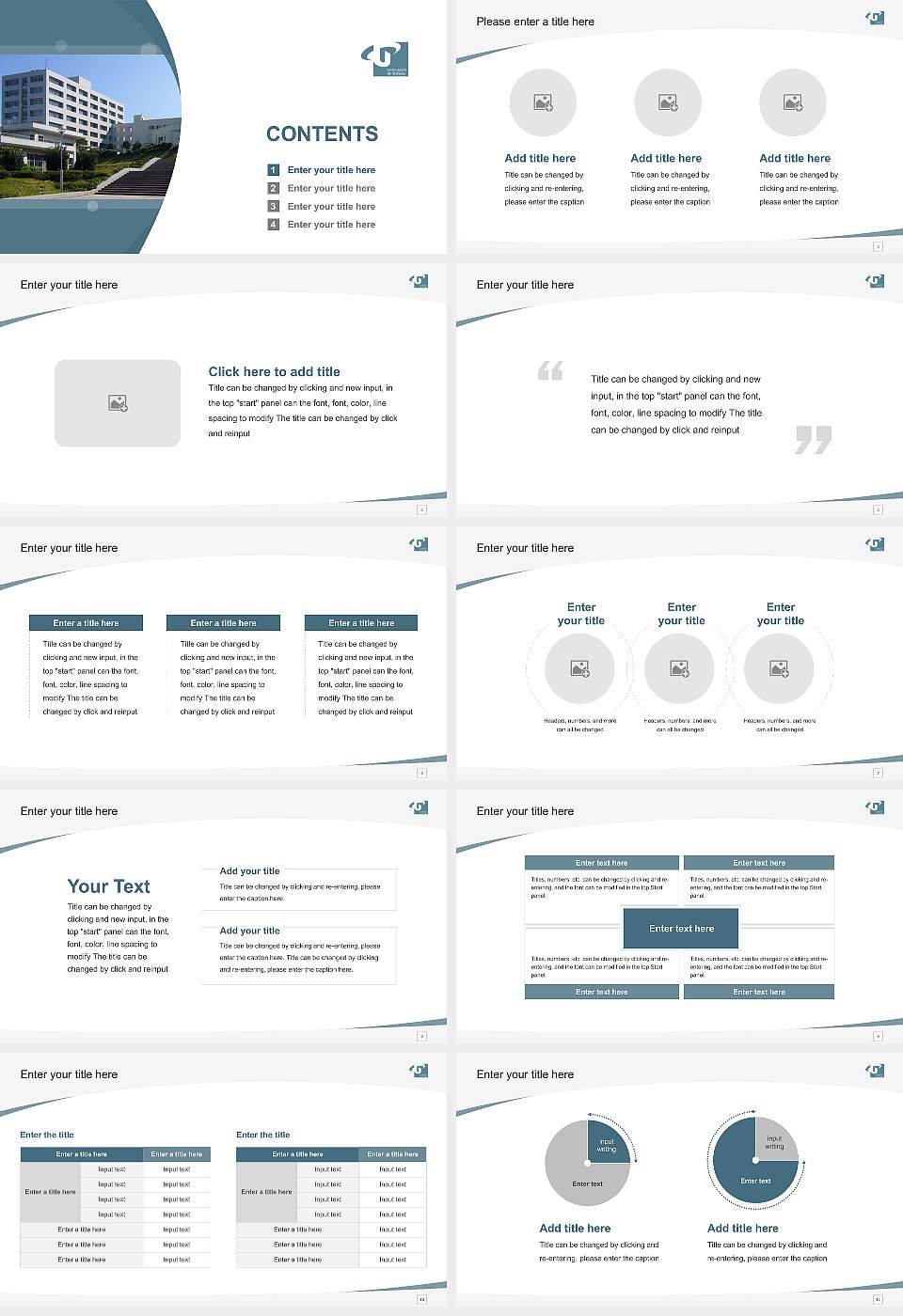 University of Toyama Course/Courseware Creation PPT Template16:9 ratio PPT effect preview image2