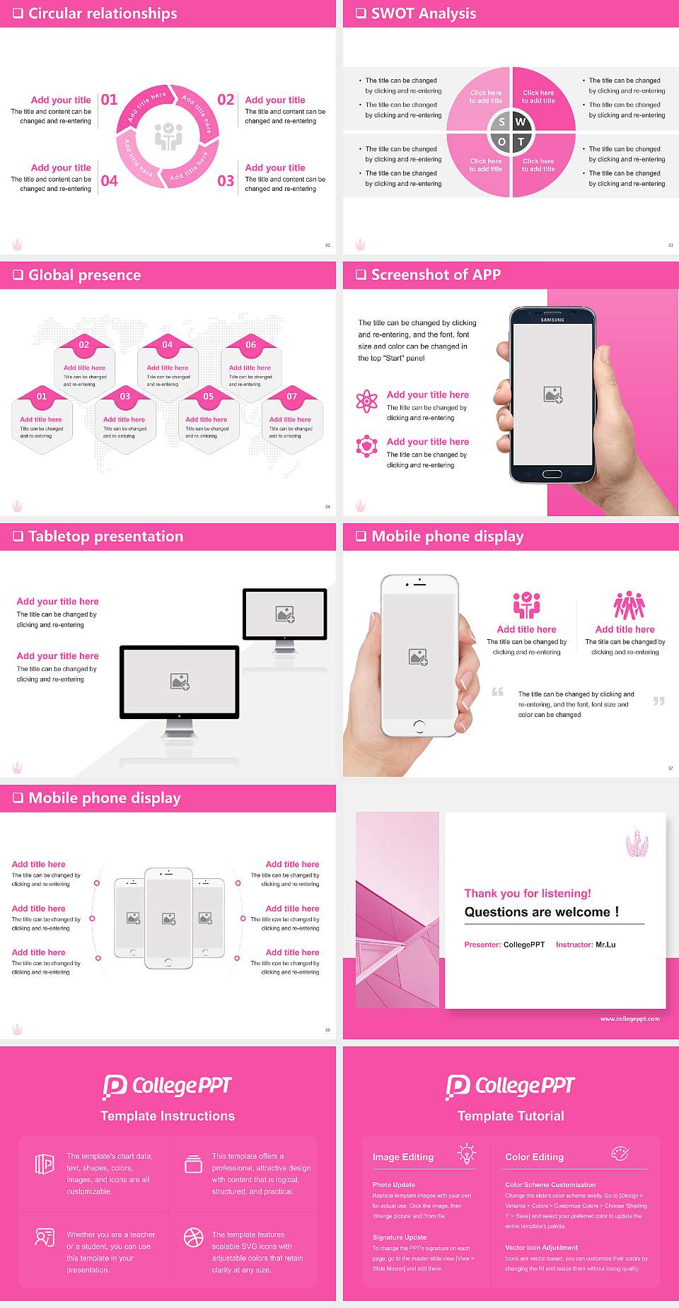 Tokyo University of Foreign Studies General PPT Template4:3 ratio PPT effect preview image5