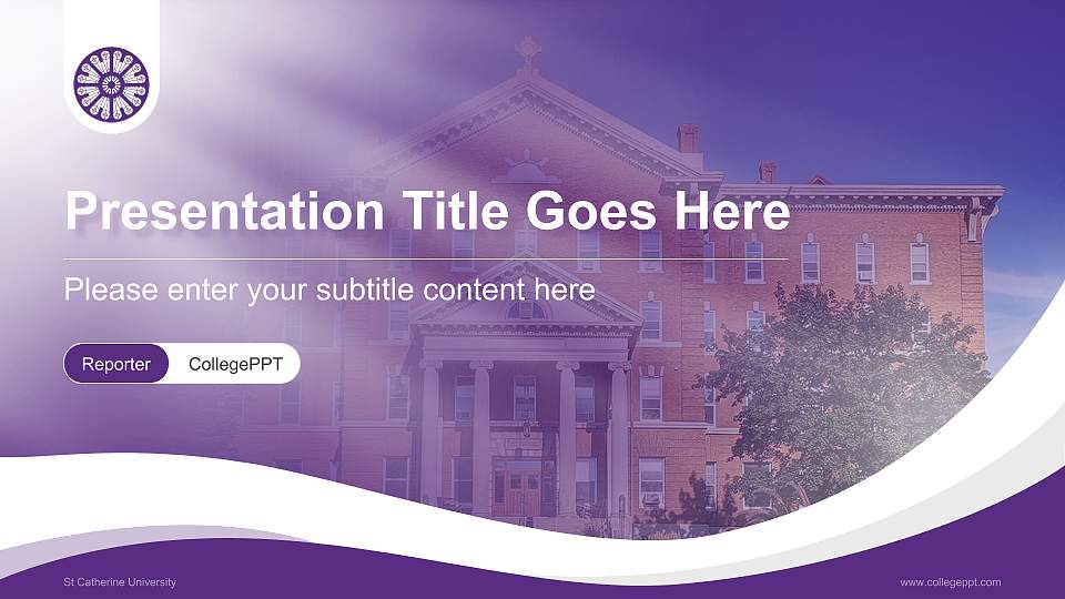 St.Catherine University Lecture Sharing and Networking Event PPT Template16:9 ratio PPT effect preview image