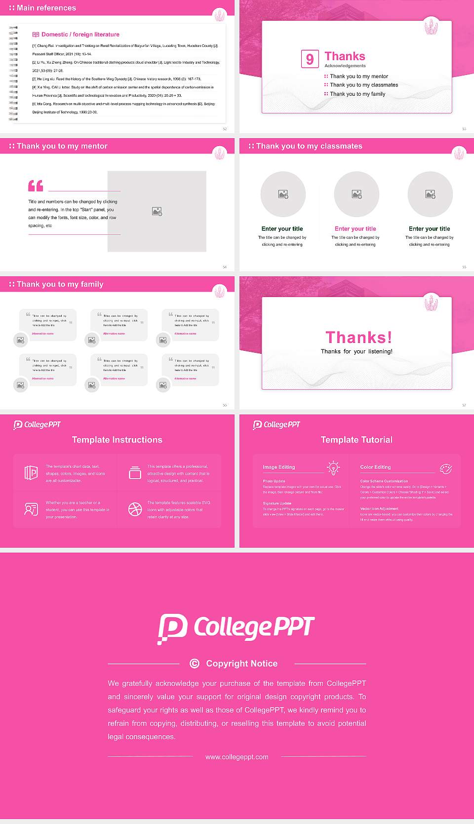 Tokyo University of Foreign Studies Graduation Thesis Defense PPT Template16:9 ratio PPT effect preview image7
