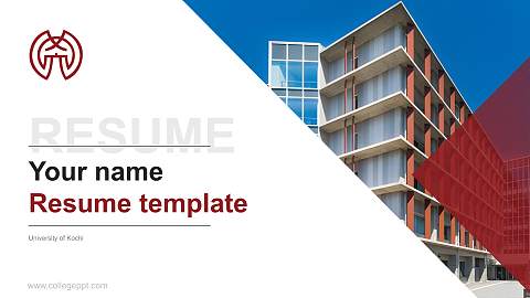 University of Kochi Resume PPT Template